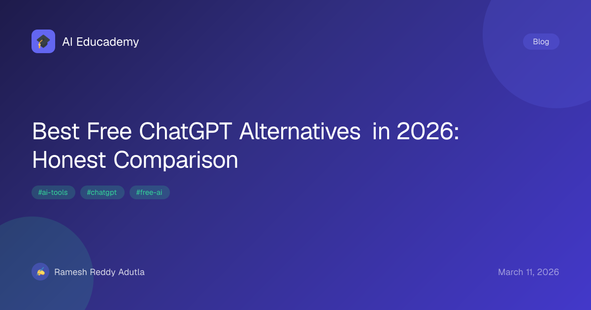 Best Free ChatGPT Alternatives in 2026: Honest Comparison | AI Educademy