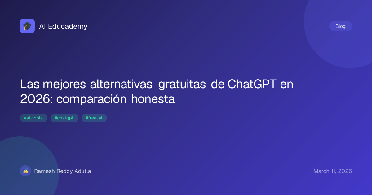 Best Free ChatGPT Alternatives in 2026: Honest Comparison | AI Educademy