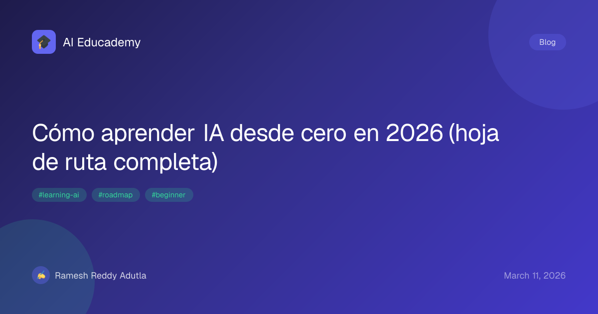 How to Learn AI From Scratch in 2026 (Complete Roadmap) | AI Educademy